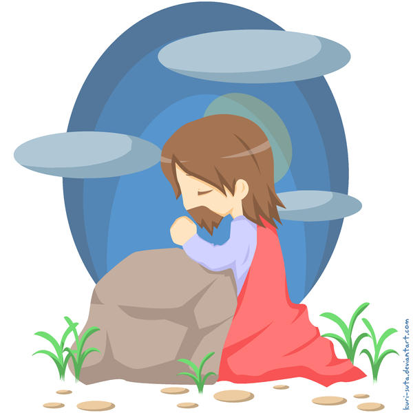 free clipart of jesus praying in the garden - photo #4