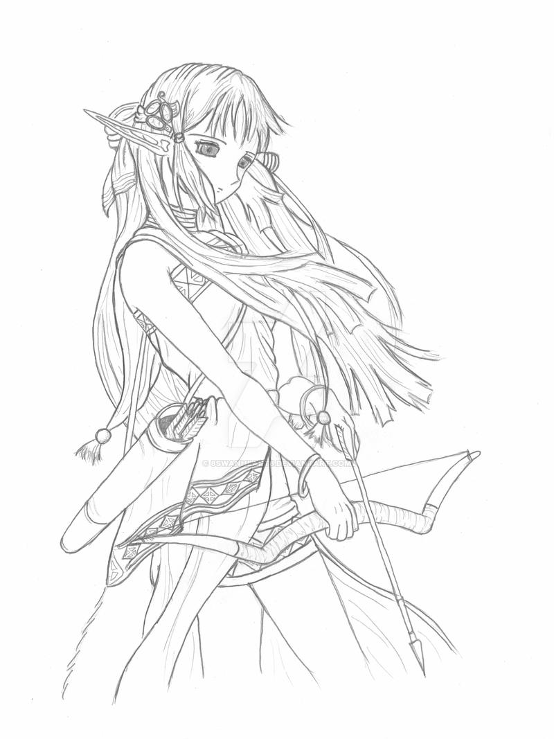 Anime Elf Girl Coloring Pages Pictures to Pin on Pinterest - PinsDaddy