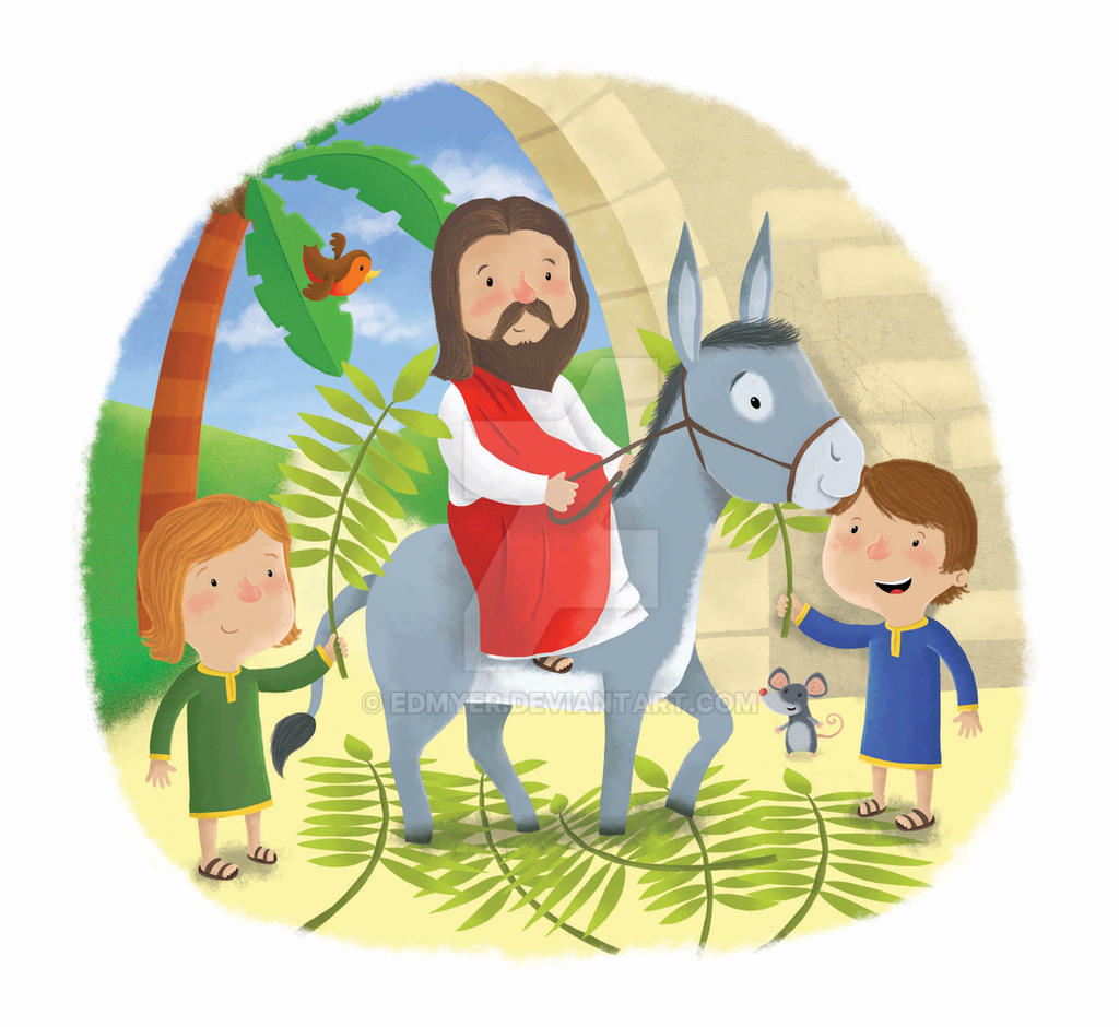 clipart jesus on donkey - photo #6