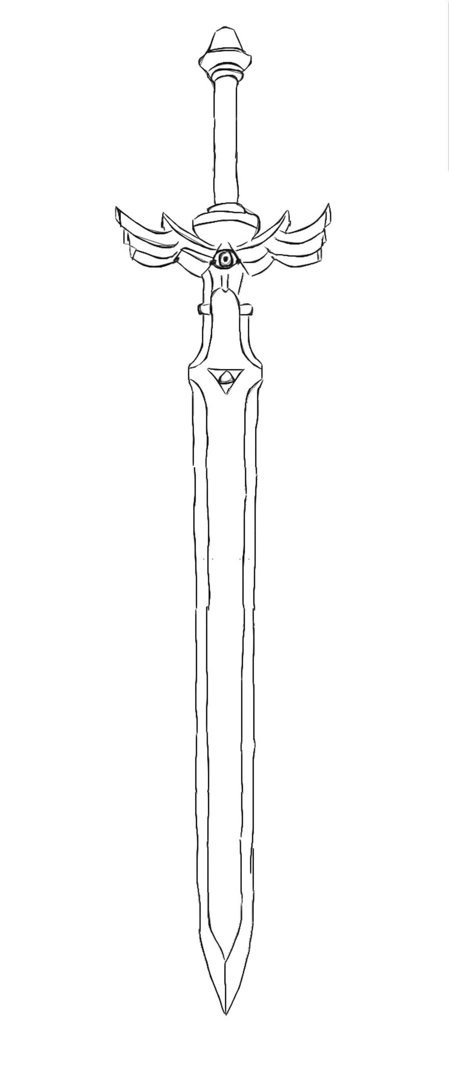 zelda shield and sword coloring pages - photo #23