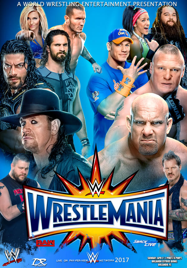 WWE Wrestlemania 2017 Poster V3 by Dinesh-Musiclover