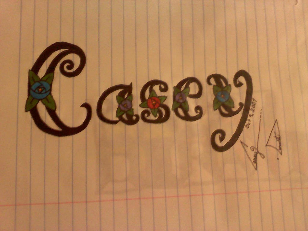 Casey Name Drawing by LittleRed333 on DeviantArt