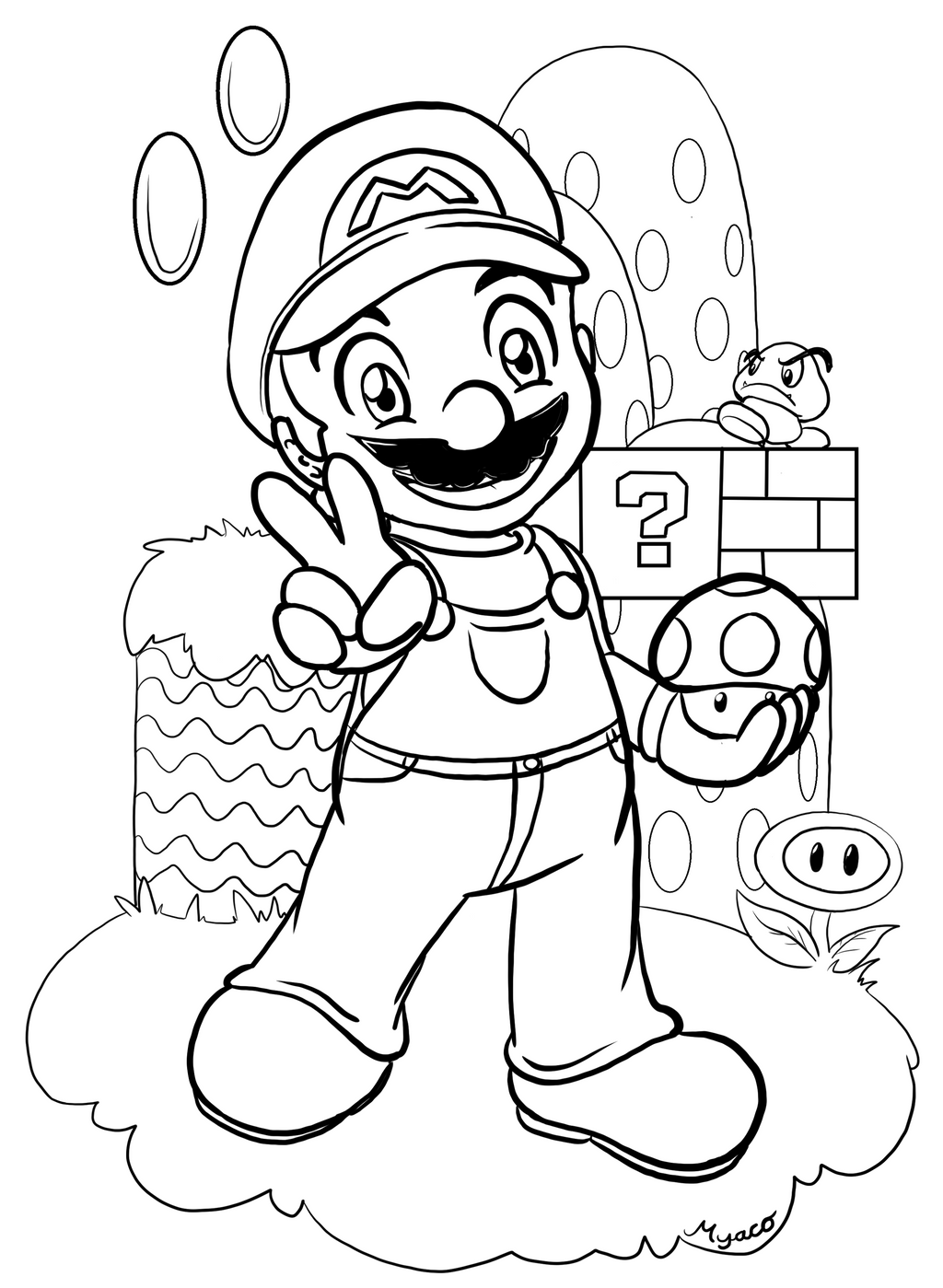 coloring pages mario games - photo #26