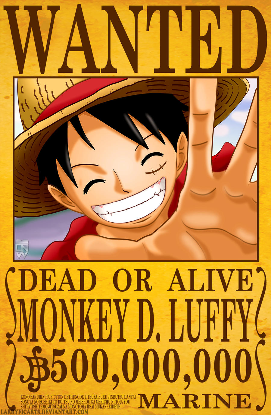 Monkey D Luffy Wanted Poster