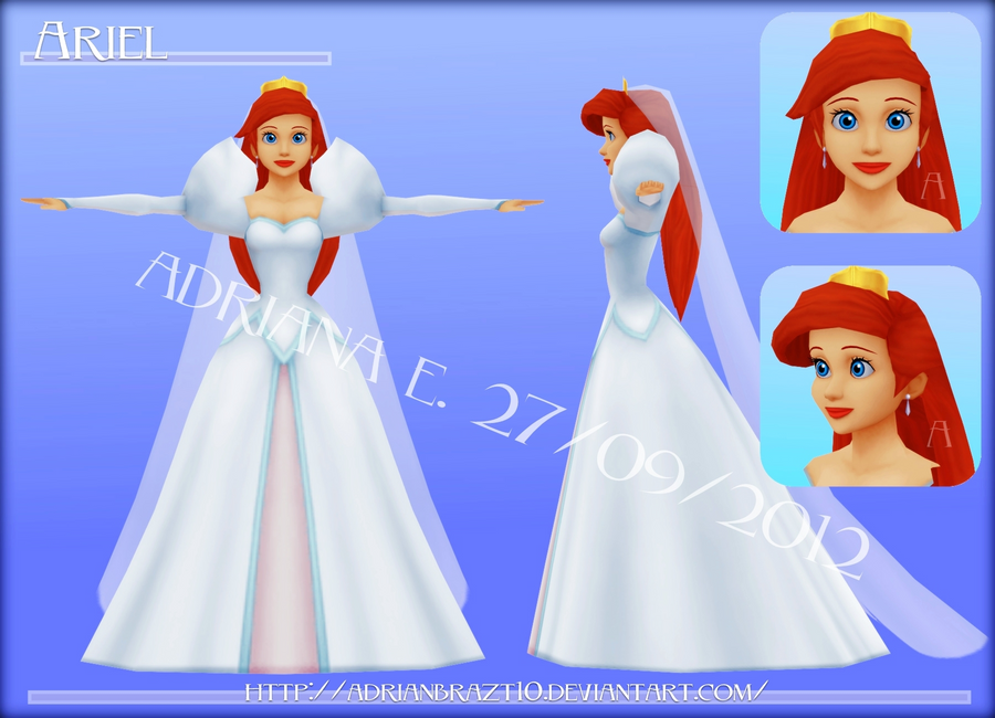 picture of ariel's wedding dress