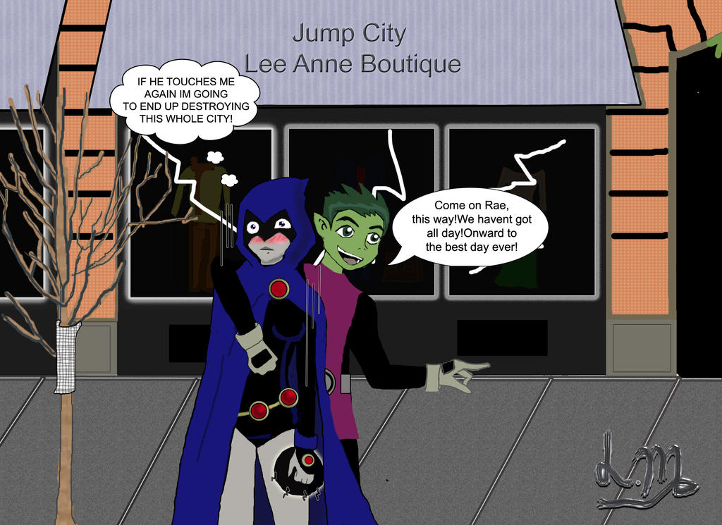 Beastboy and Raven by lesliemint on DeviantArt