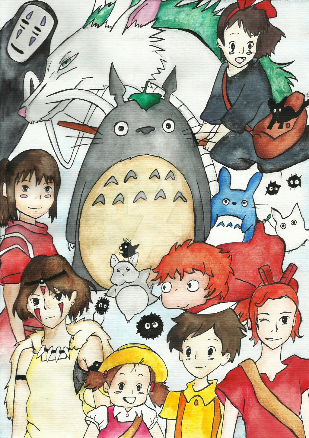 Studio Ghibli Watercolor by Drawingmango on DeviantArt