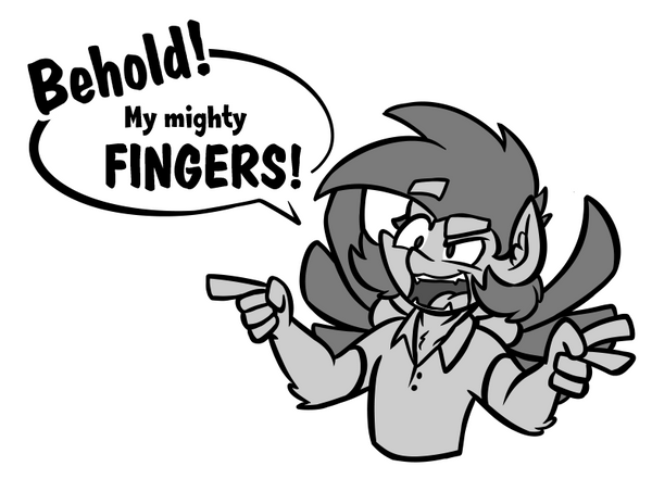 Behold! My mighty FINGERS! by SilverBlazeBrony